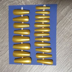Gold Press On Nails